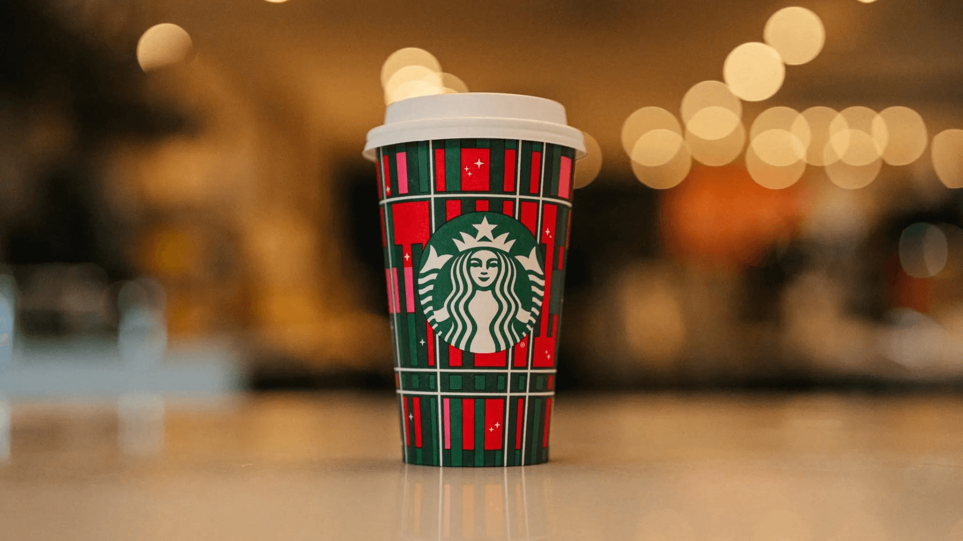 Starbucks branded coffee cup